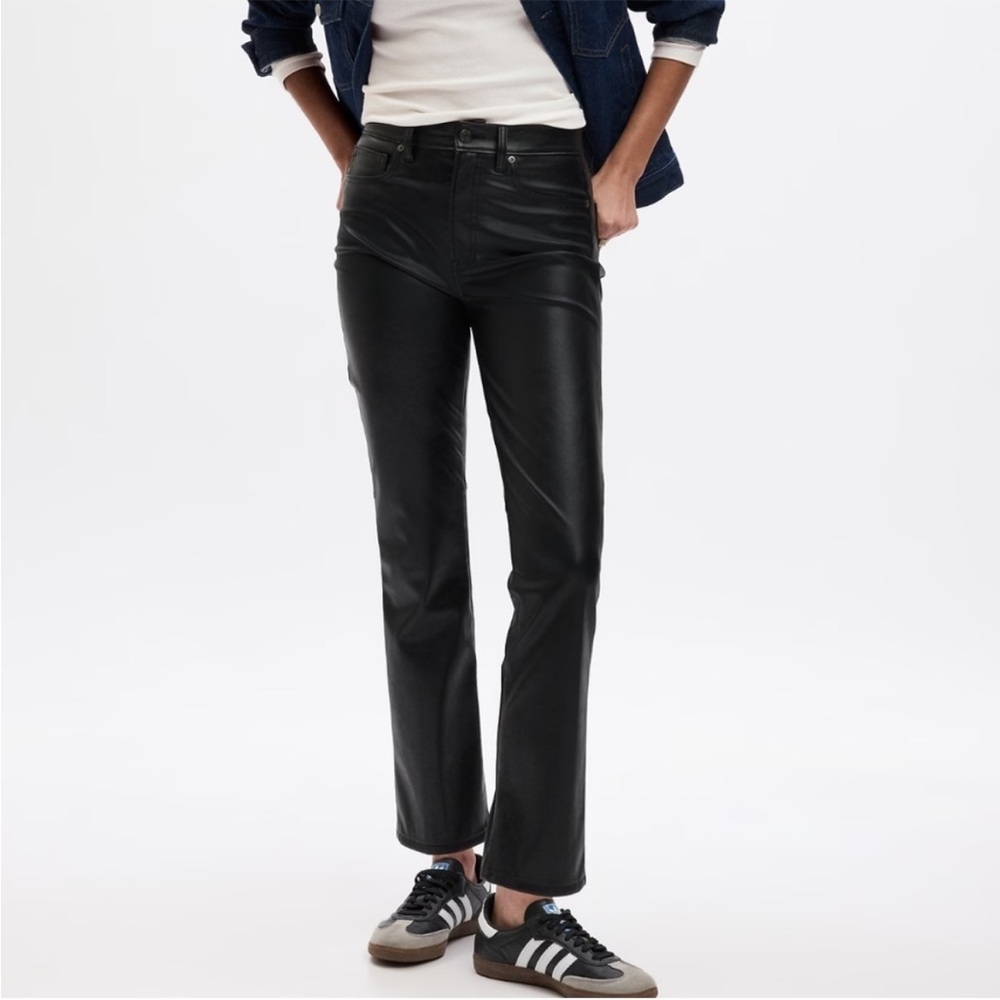 Like-New GAP Vegan Leather Vintage Slim High Rise Pants
